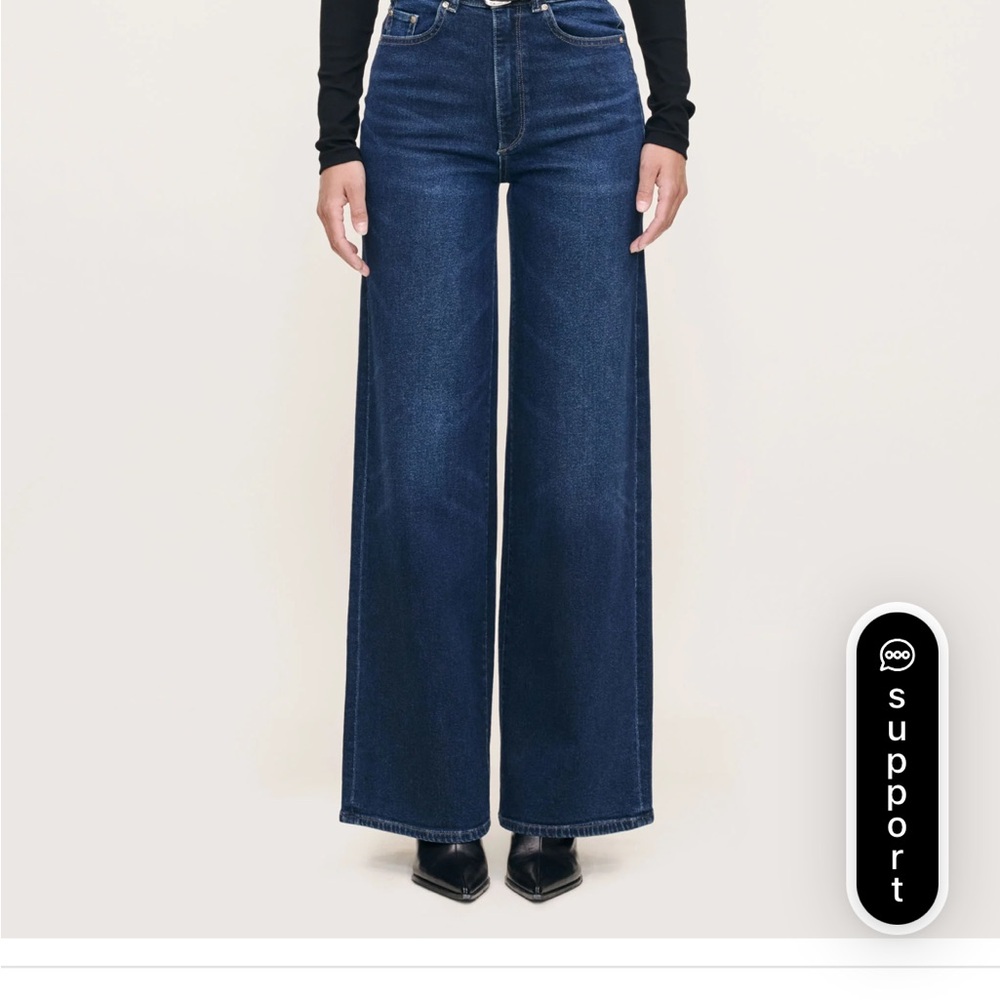 Classic Blue Wide-Leg Jeans